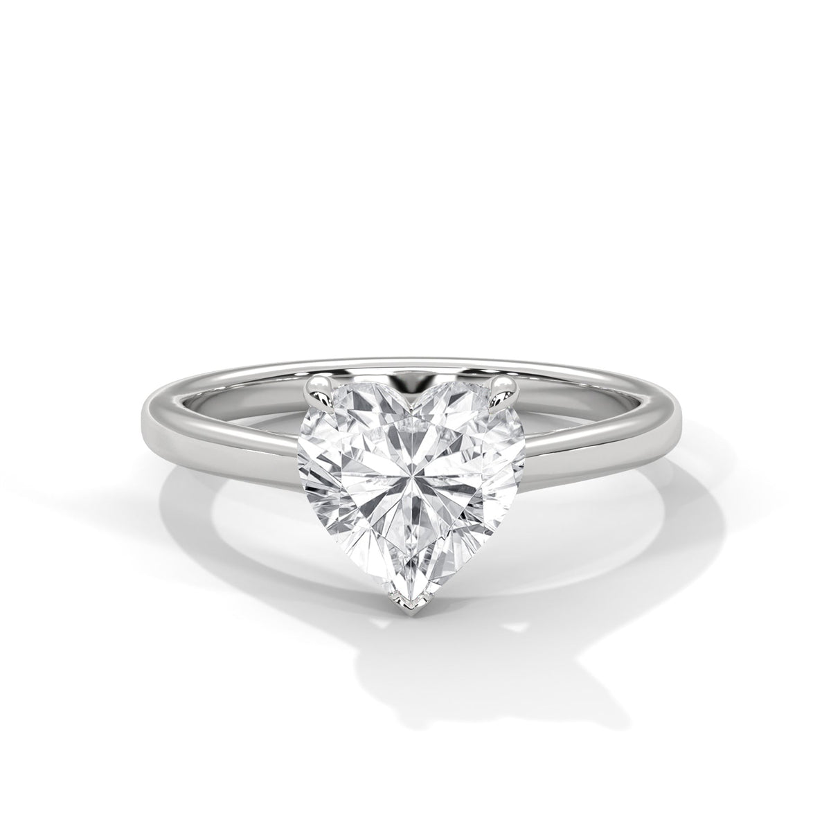 Classic Heart Solitaire Ring