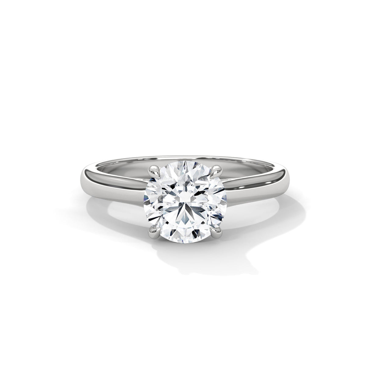 Round Crown Solitaire Ring