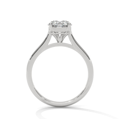 Round Crown Solitaire Ring