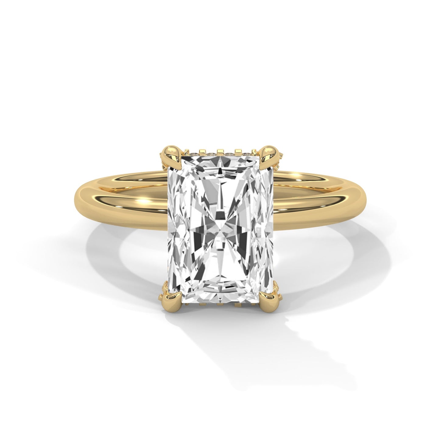 Radiant Hidden Halo Solitaire Ring
