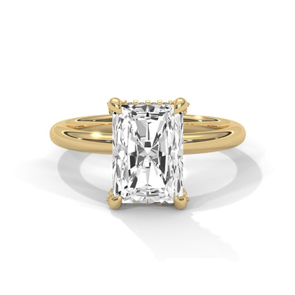 Radiant Hidden Halo Solitaire Ring