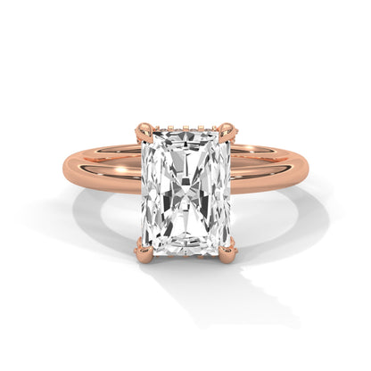 Radiant Hidden Halo Solitaire Ring