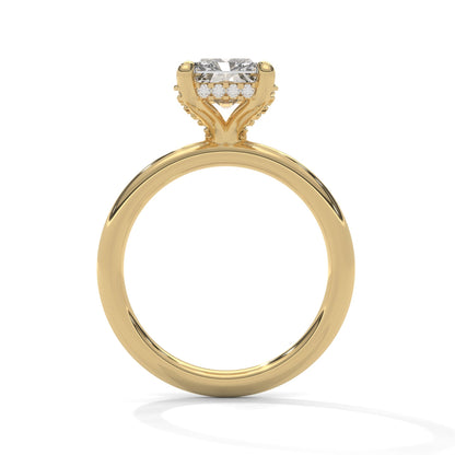 Radiant Hidden Halo Solitaire Ring