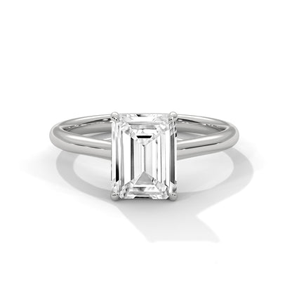 Classic Emerald Solitaire Ring
