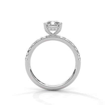 Radiant Hidden Halo Pave Set Solitaire Engagement