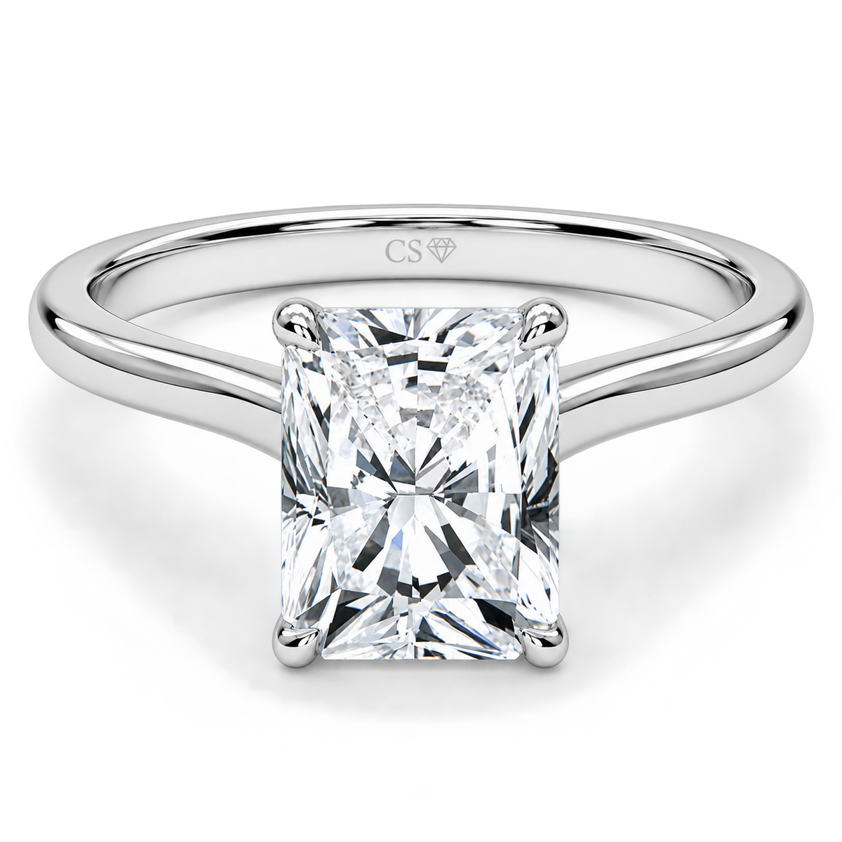 Classic Radiant Solitaire Ring
