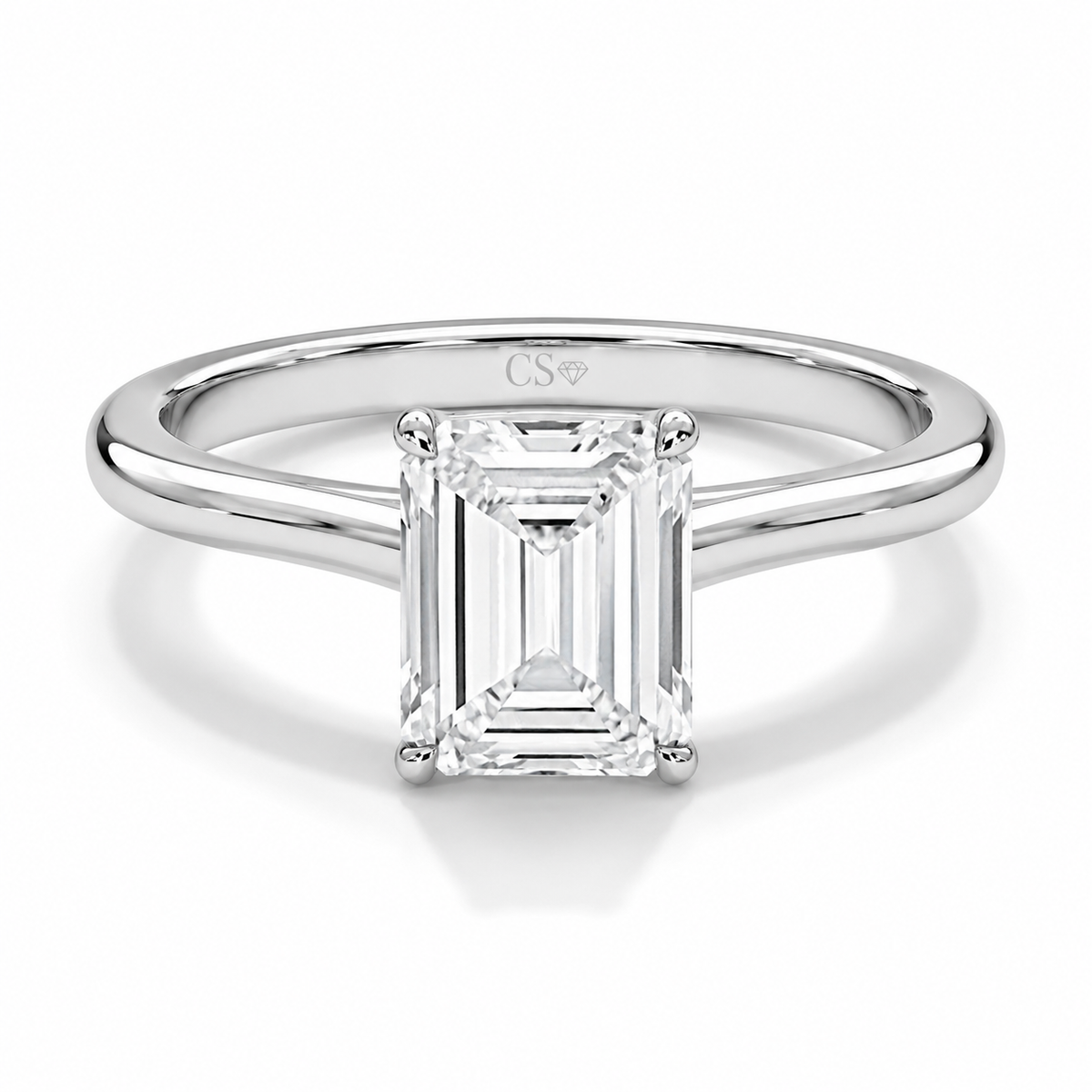 Classic Emerald Solitaire Ring