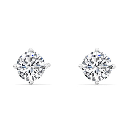 4 Prong Round Solitaire Studs