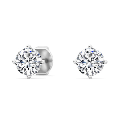 4 Prong Round Solitaire Studs