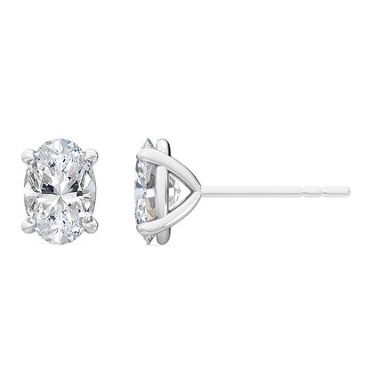 4 Prong Oval Solitaire Studs