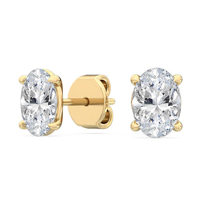 4 Prong Oval Solitaire Studs