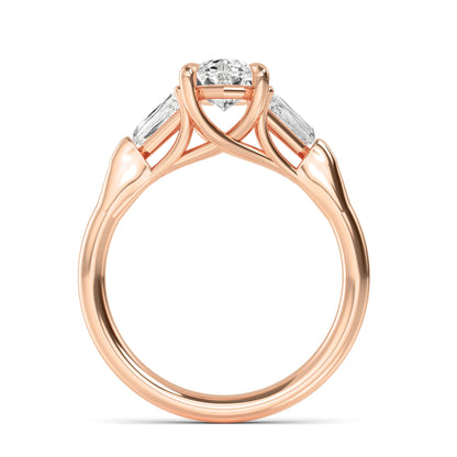 Oval Bullet Solitaire Ring