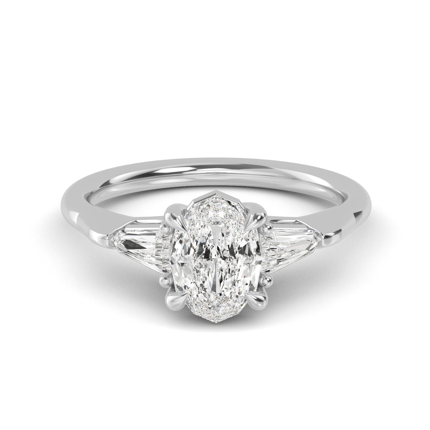 Oval Bullet Solitaire Ring
