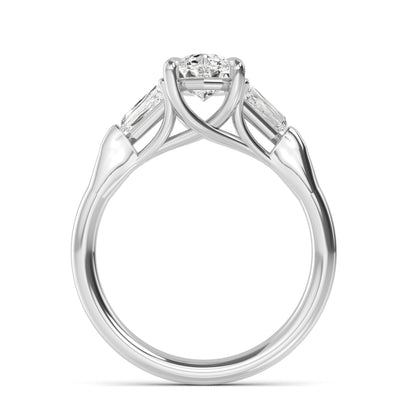 Oval Bullet Solitaire Ring