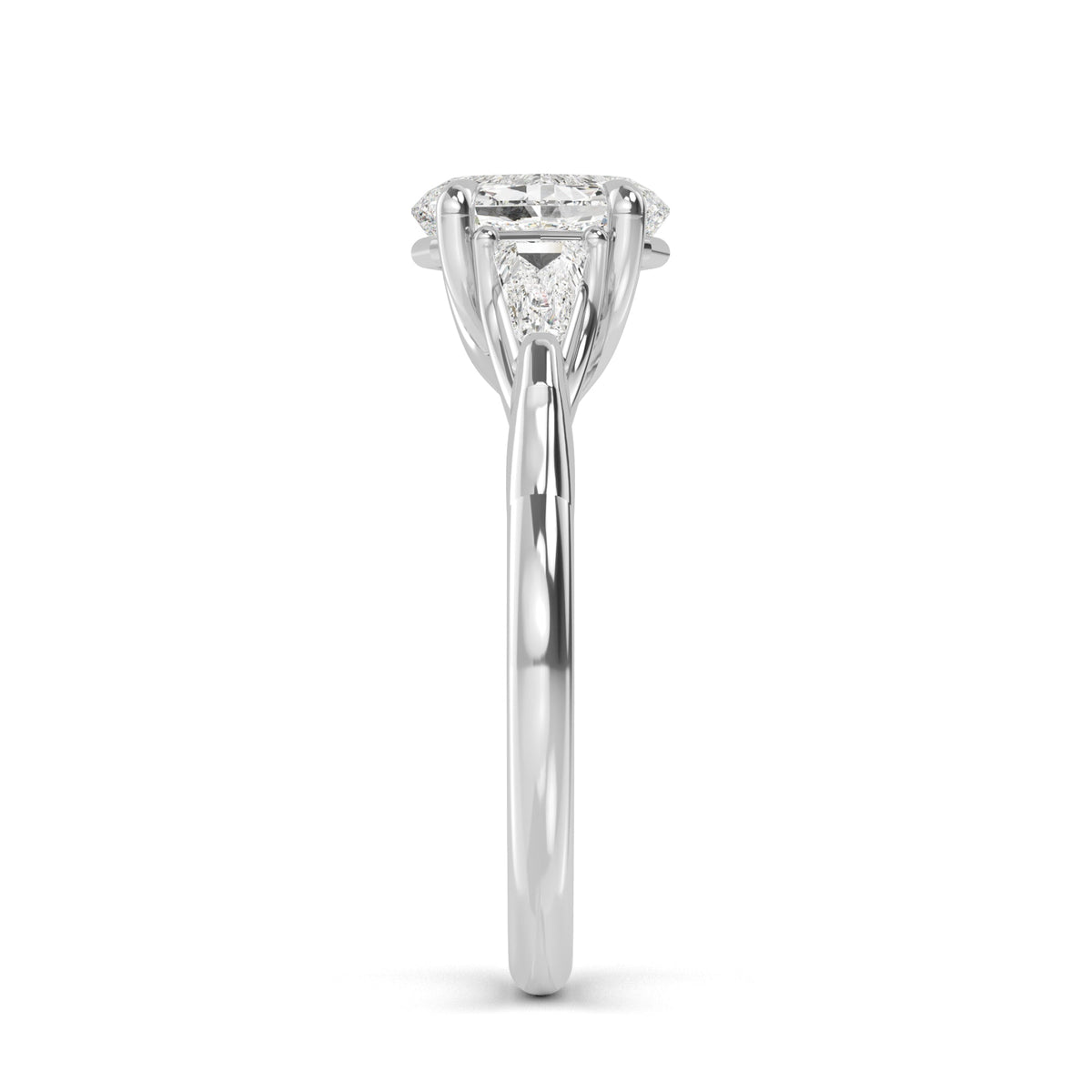 Oval Bullet Solitaire Ring