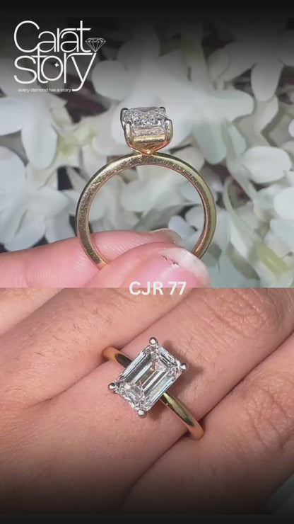 Classic Emerald Solitaire Ring